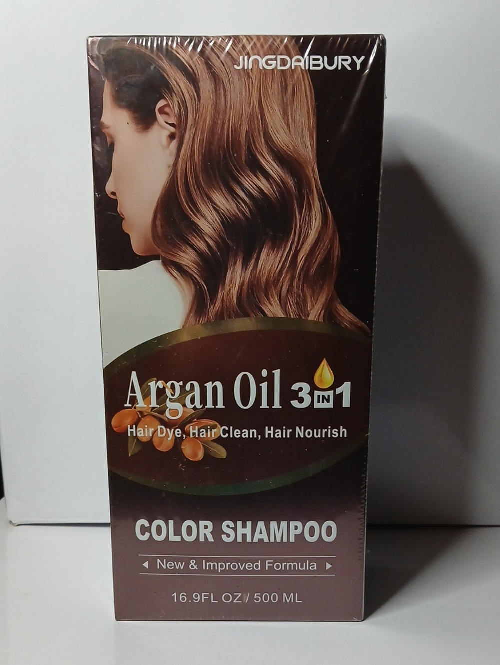 New Sealed Box Jingdaibury Argon Oil 3 In 1 Color Shampoo Shade Silver - Grey